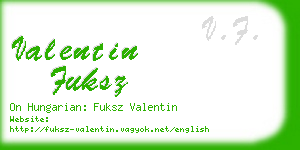 valentin fuksz business card